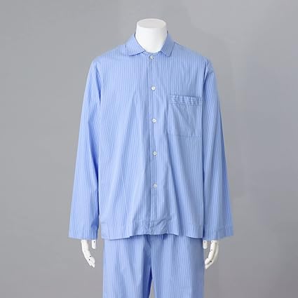 Amazon | [TEKLA] [テクラ]長袖シャツ ブラウン/ブルー CHESTNUT S